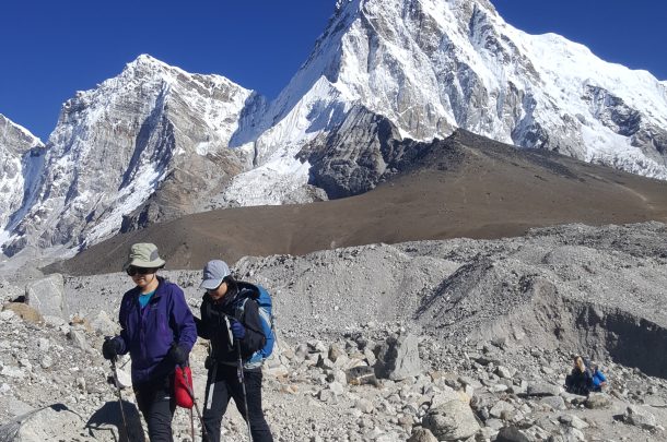 On the way back to Lukla