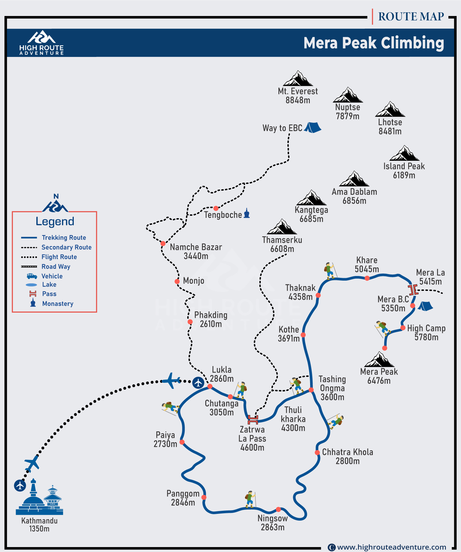 Mera Peak Climbing Map