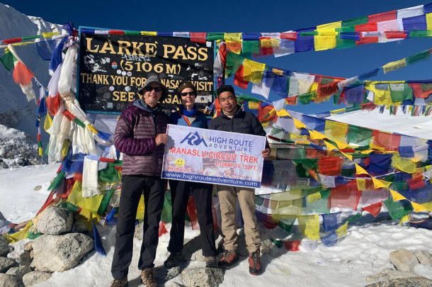 Larke Pass in Manaslu Circuit Trek