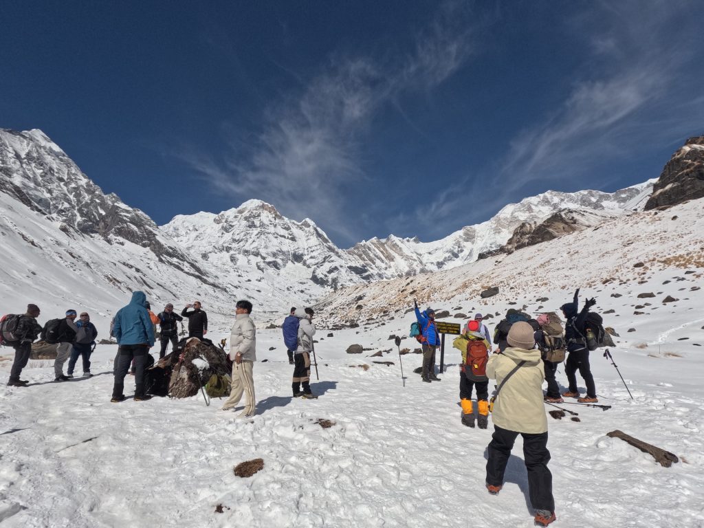 360-degree panoramic view from Annapurna Base Camp (ABC)