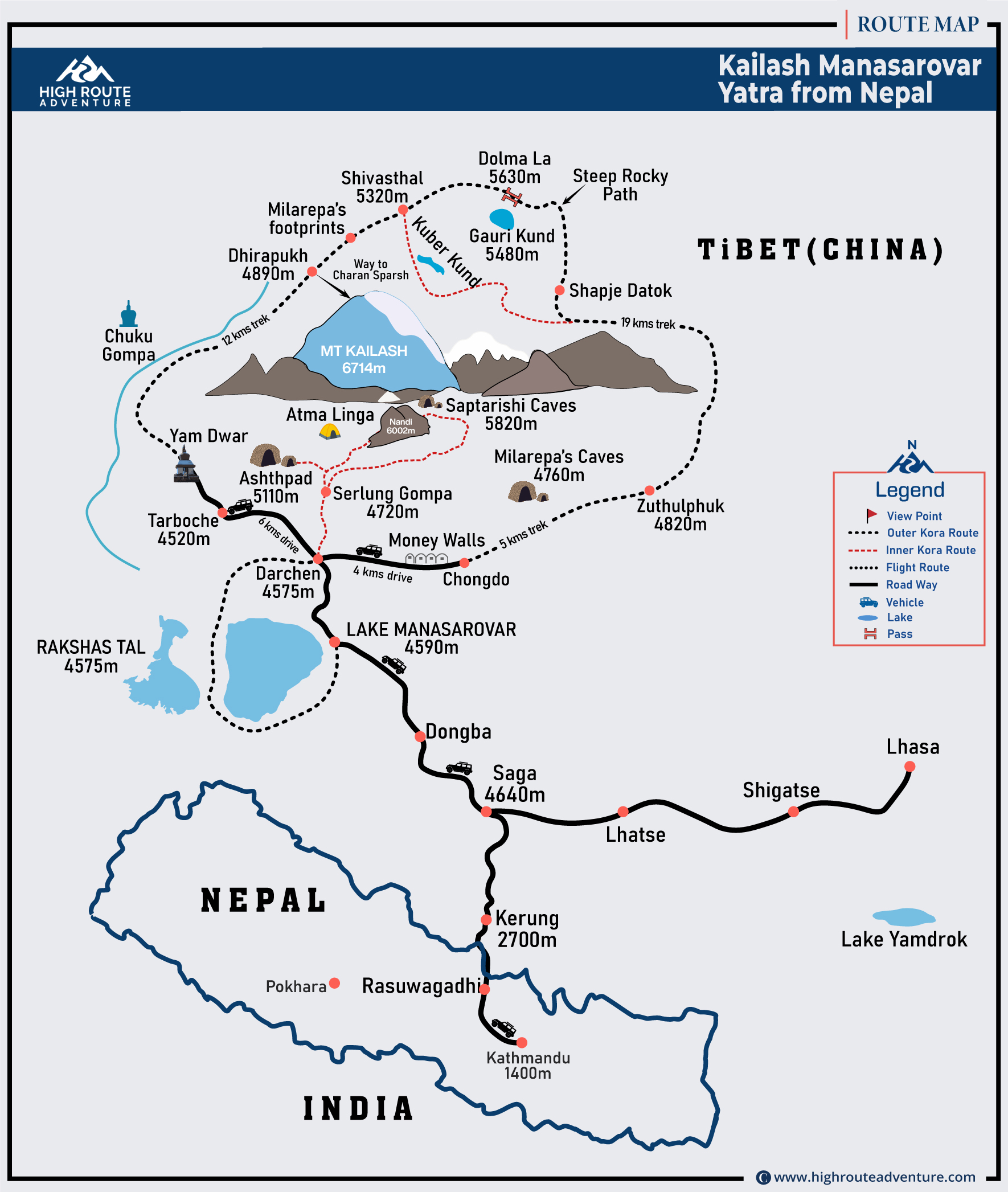 Mount Kailash map