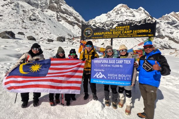 Annapurna Base Camp Trek with Helicopter Return in Nepal.