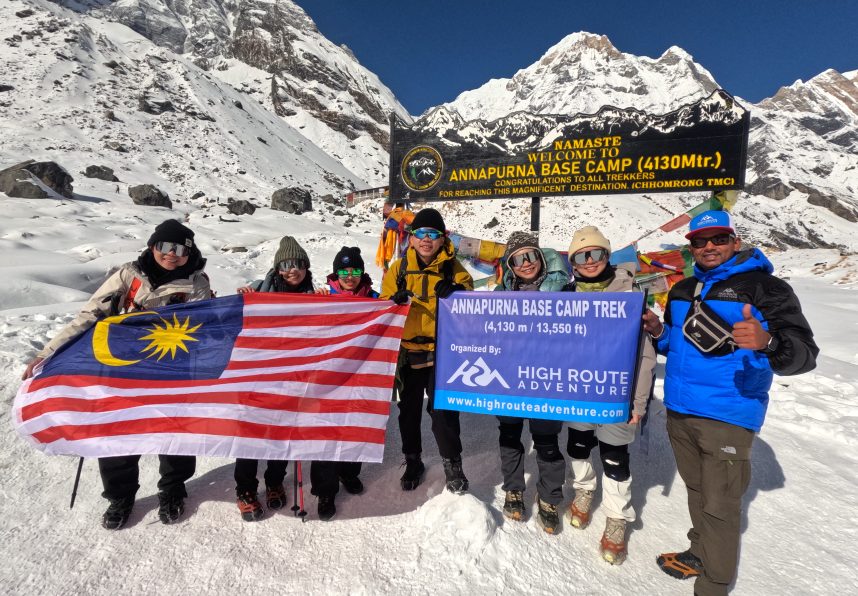 Annapurna Base Camp Trek with Helicopter Return in Nepal.