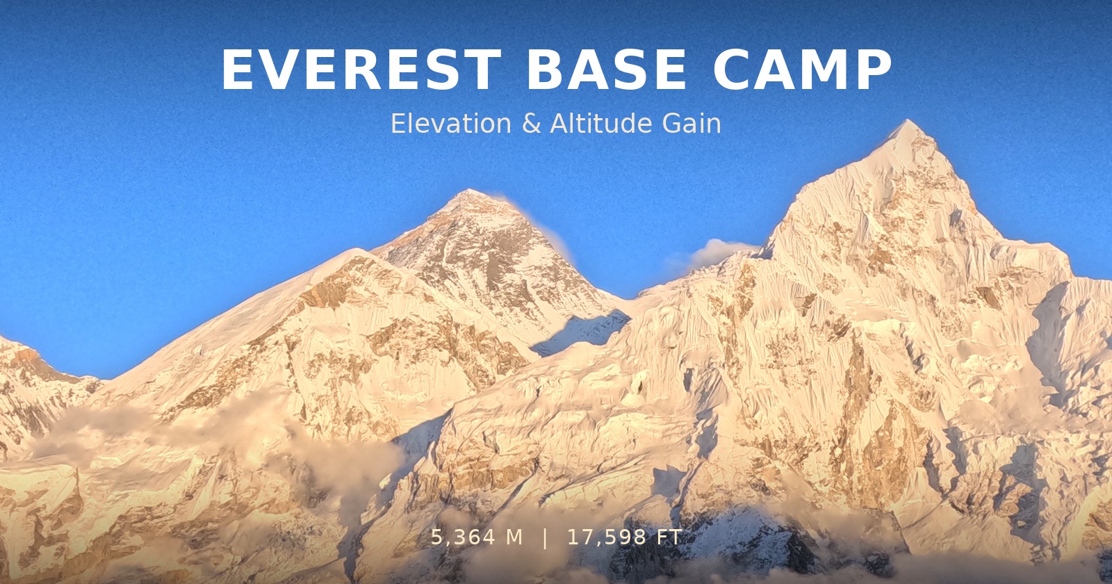 Everest Base Camp Elevation and Altitude Gain