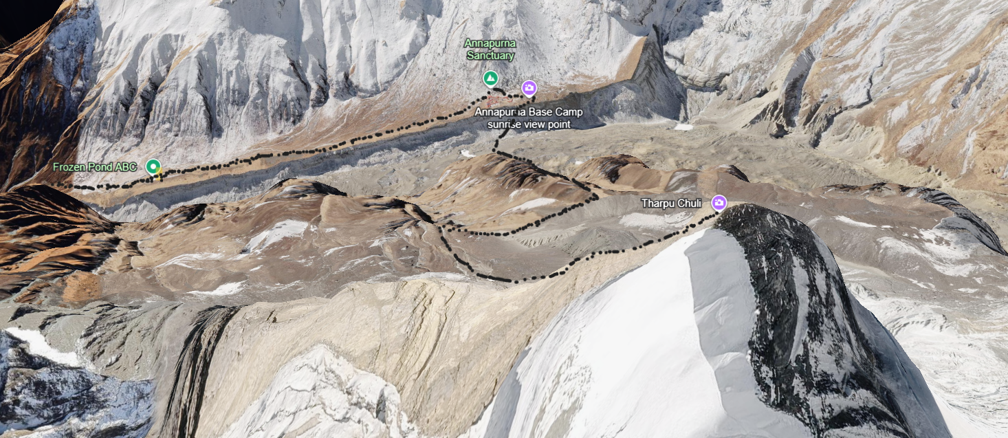 Tent Peak (Tharpu Chuli) Climbing Route Map