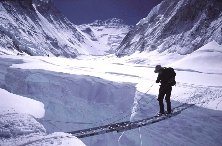 Khumbu Icefall on the Everest climbing route